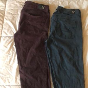 Colored jeans each only worn once!